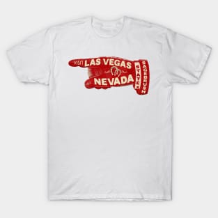 Vintage Las Vegas Nevada Travel Good Luck Sagebrush State Horse Shoes T-Shirt